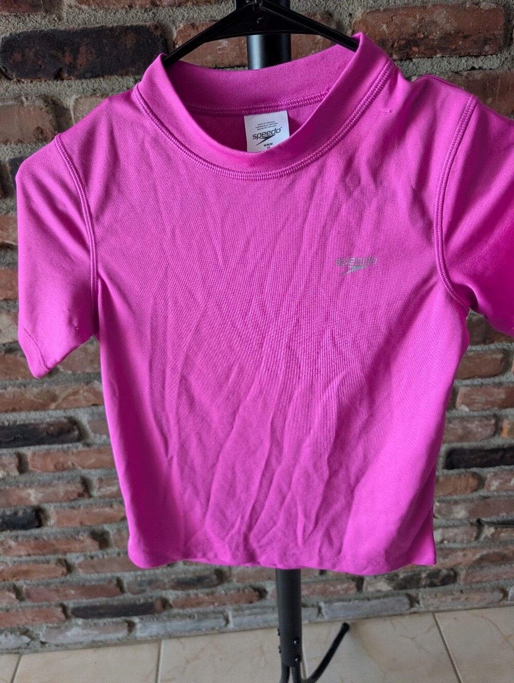 Speedo Kids' Short Sleeve Swim Shirt - Bright Pink